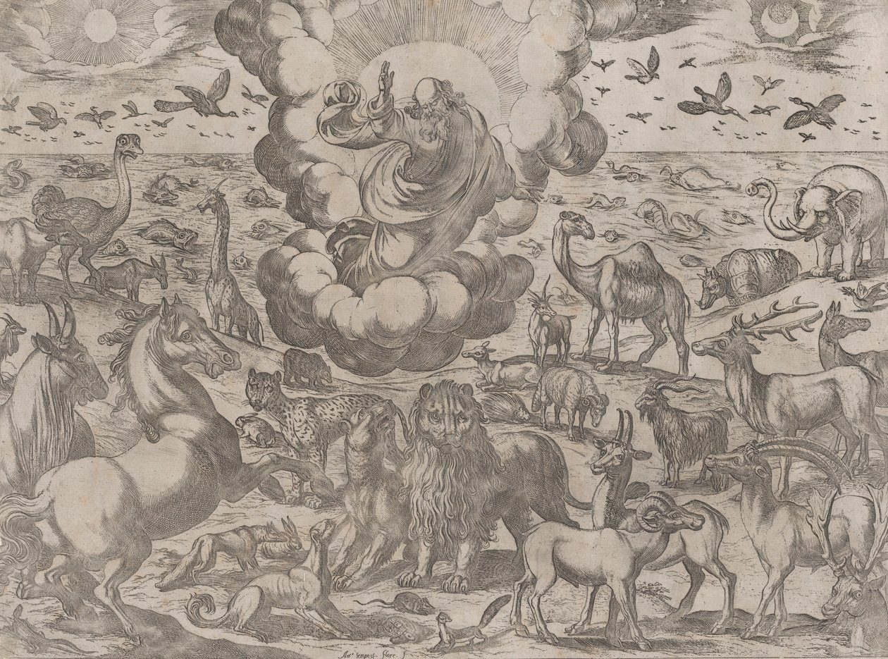 Isten teremtette az állatokat, kb. 1590-1630. alkotó: Antonio Tempesta