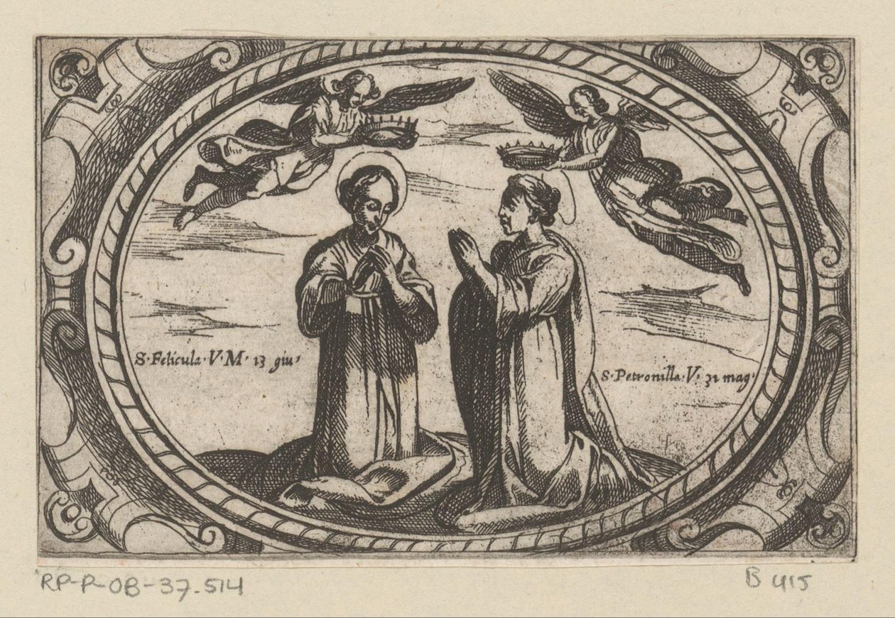 H. Felicula in H. Petronilla Román martelaressen (sorozat címe) Imagini di many virgini Rome nel martyrio (sorozat címe) alkotó: Antonio Tempesta