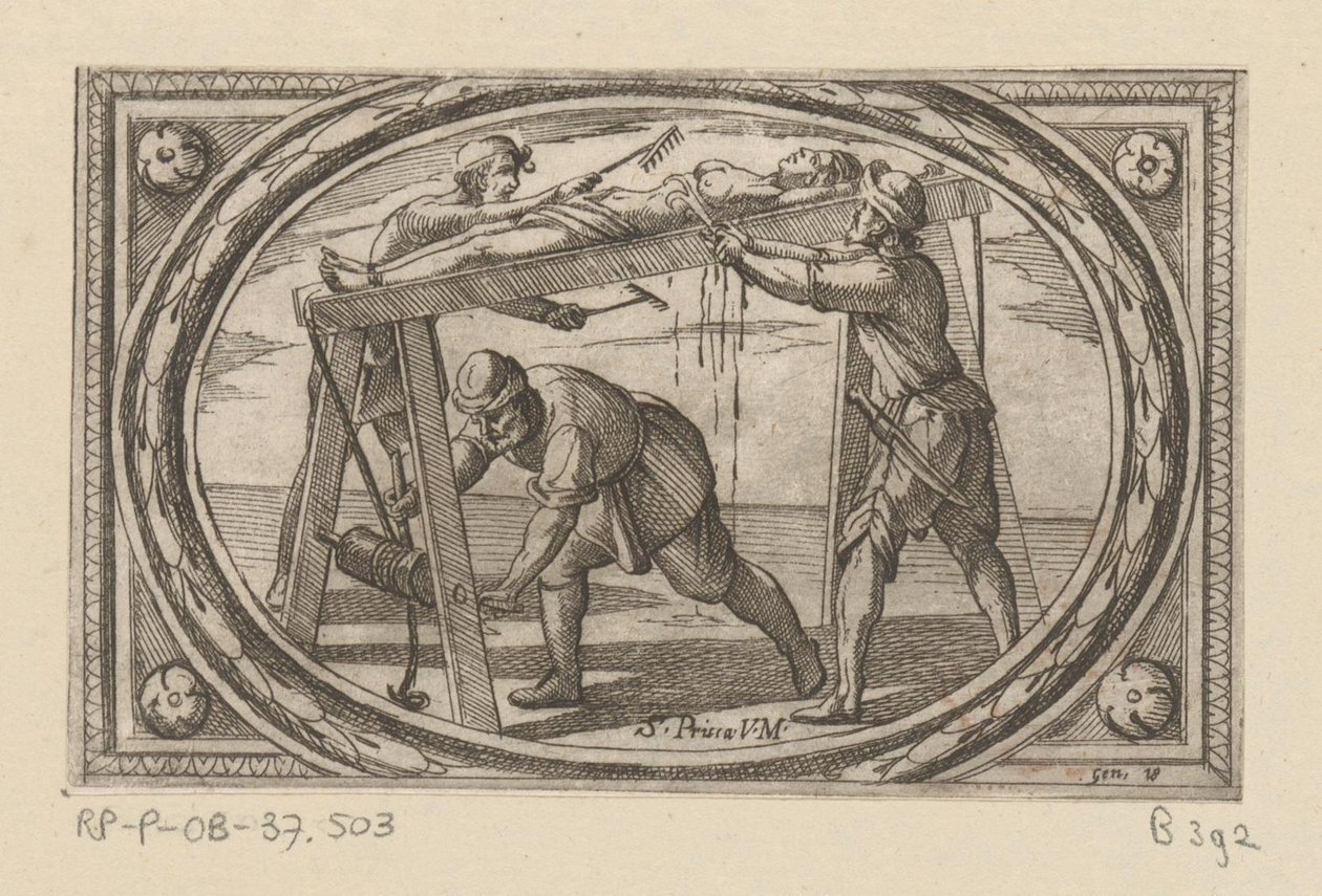 H. Prisca Romeinse martelaressen (sorozat címe) Imagini di moltes vergini Rom in mártírom (sorozat címe) alkotó: Antonio Tempesta