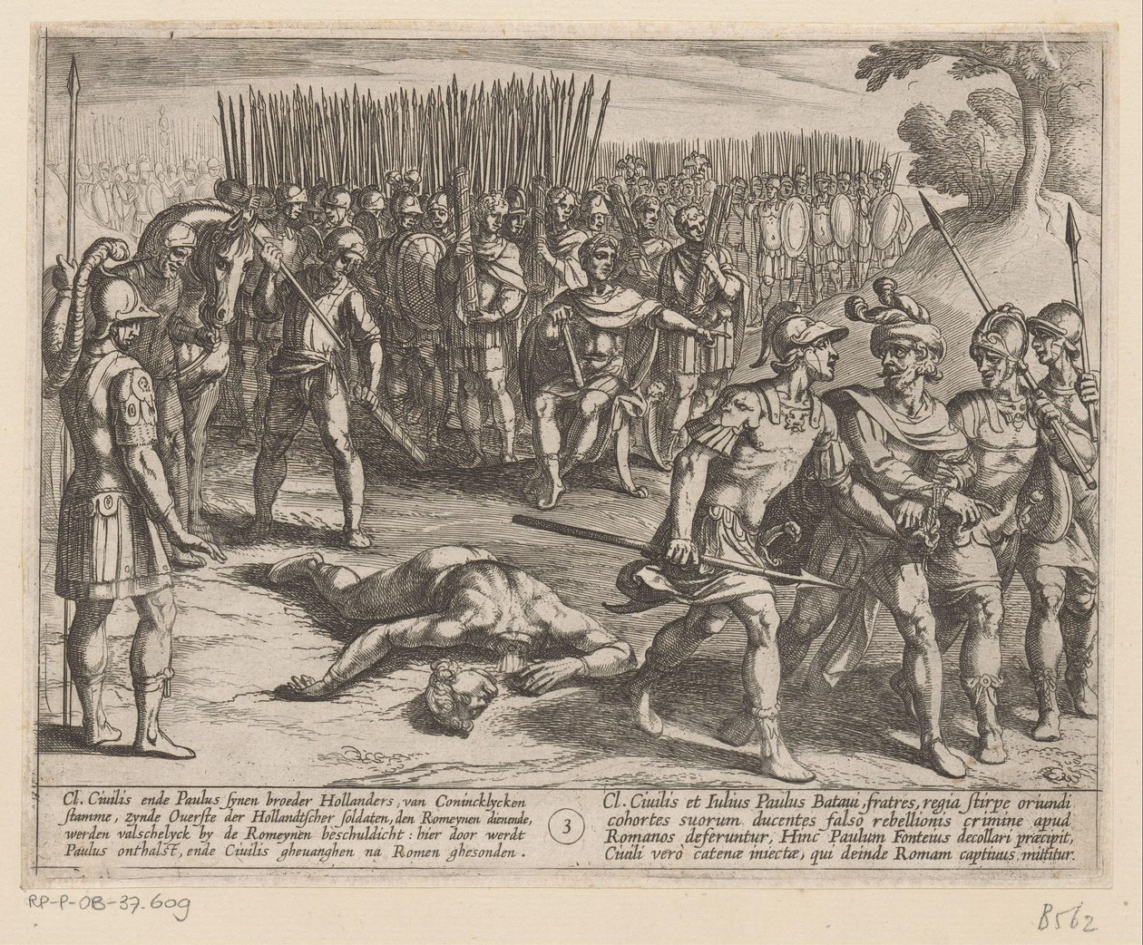 Julius Civilist letartóztatják, testvérét, Paulust pedig lefejezik Bataviai háborúk a rómaiak ellen (sorozat címe) Batavorum cum Romanis Bellum (sorozat címe) alkotó: Antonio Tempesta