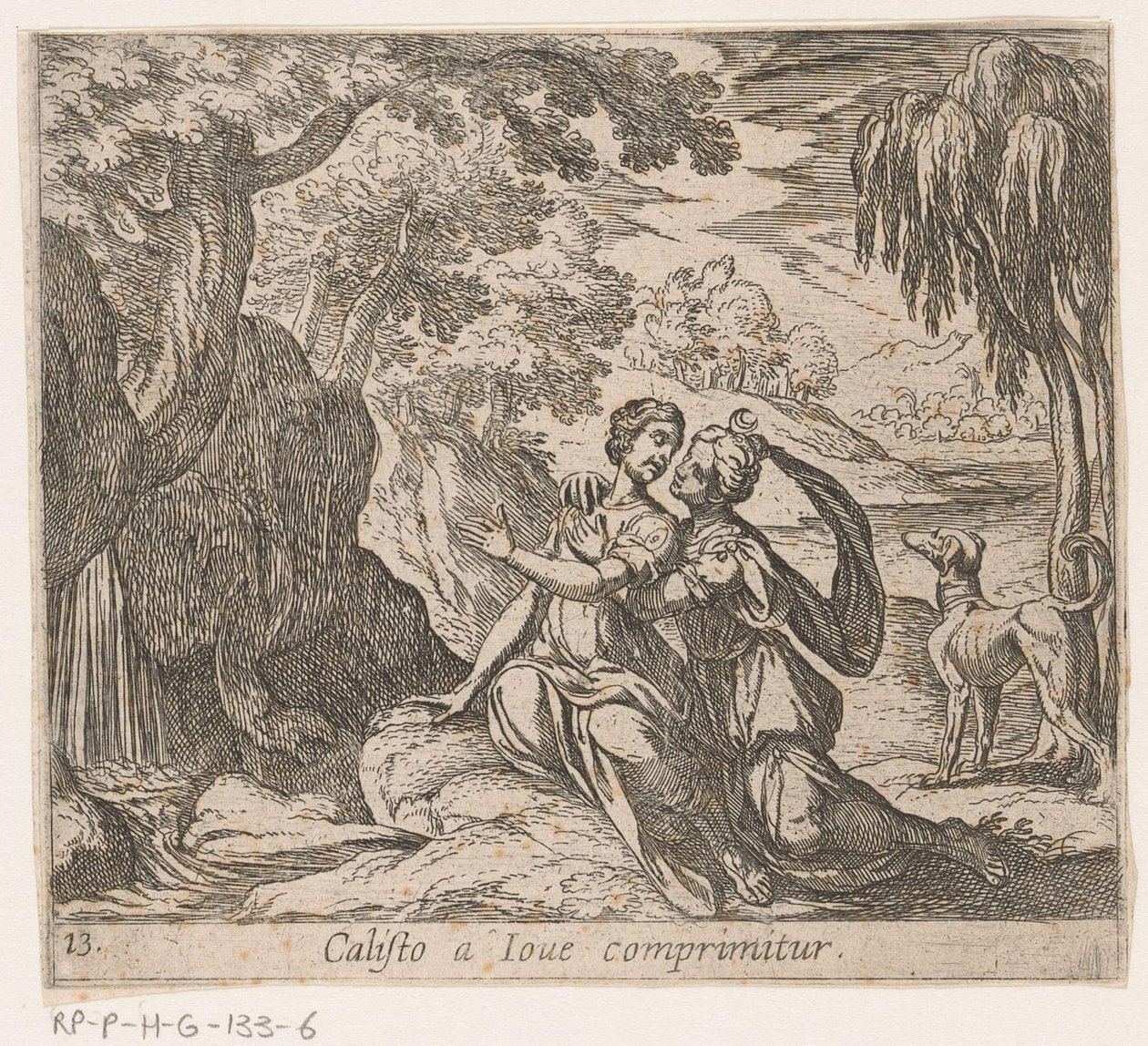 Jupiter és Callisto Callistót összezúzta a Jupiter (cím a tárgyon) Metamorfózis vagy átalakulások (sorozat címe) Metamorfosen van Ovidius (sorozat címe) alkotó: Antonio Tempesta