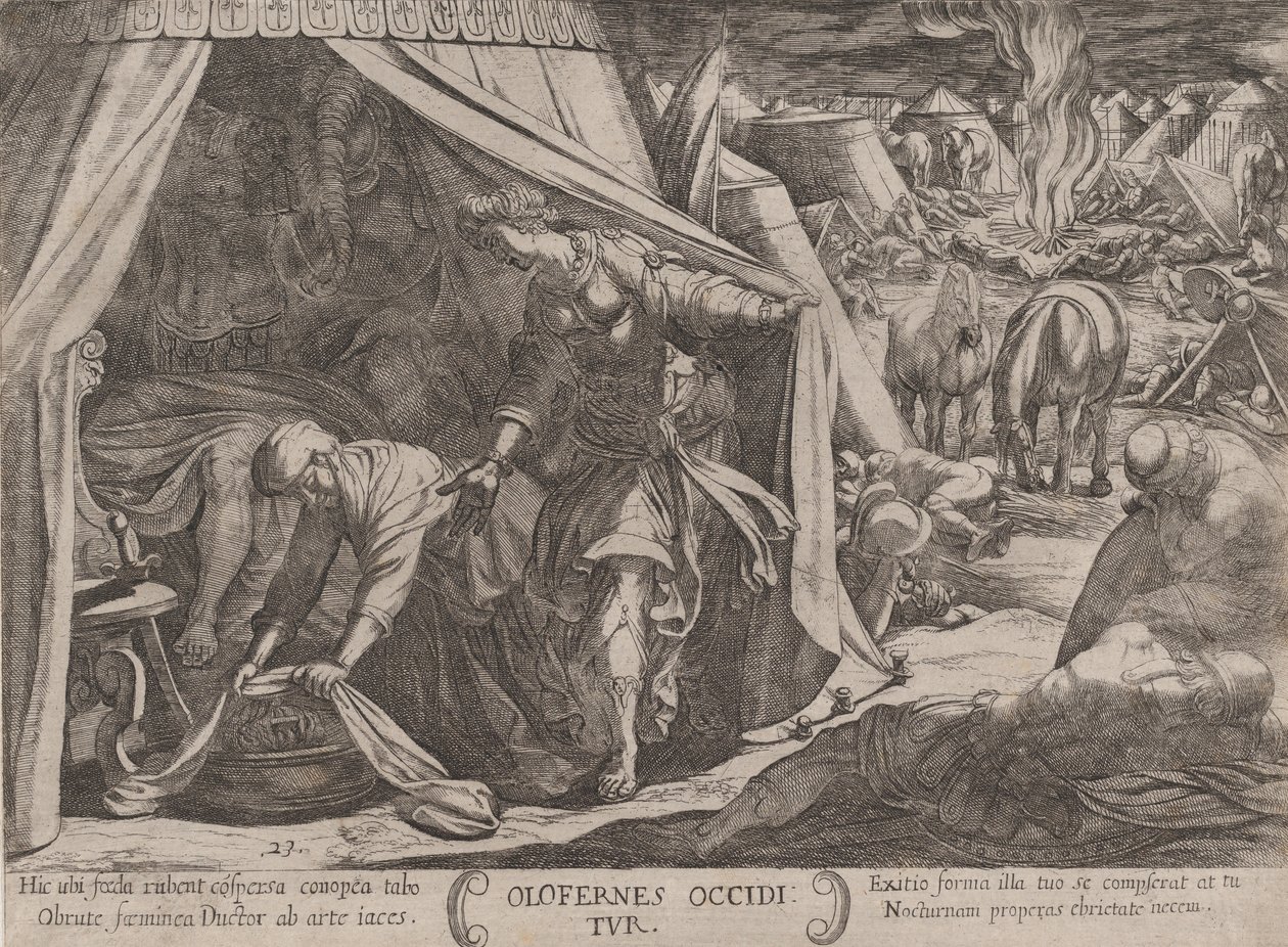 23. tábla: Judith és Holofernes, az Ószövetség csatáiból, kb...., kb. 1590-kb. 1610. alkotó: Antonio Tempesta