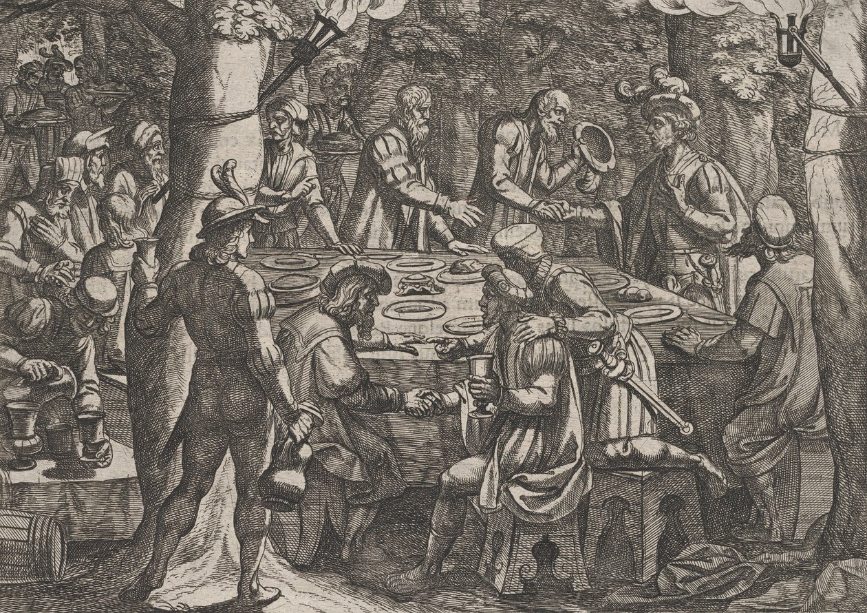 4. tábla: Civilis elmondja a holland véneknek, hogy a romák rabszolgákként kezelik őket..., 1611. alkotó: Antonio Tempesta