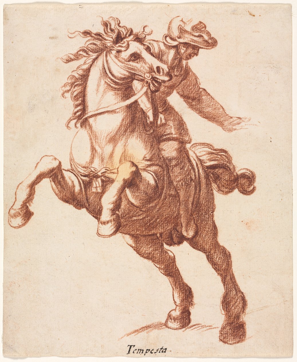 Ló és lovas nevelése, c. 1600. alkotó: Antonio Tempesta