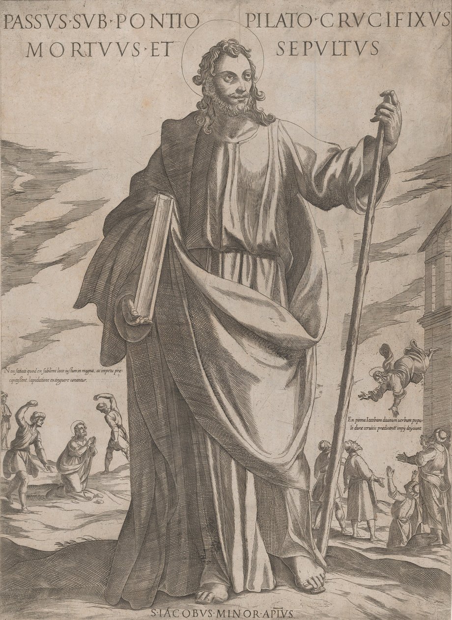 Szent Jakab, a „Krisztus, Mária és az apostolok” c. 1590-kb. 1610. alkotó: Antonio Tempesta