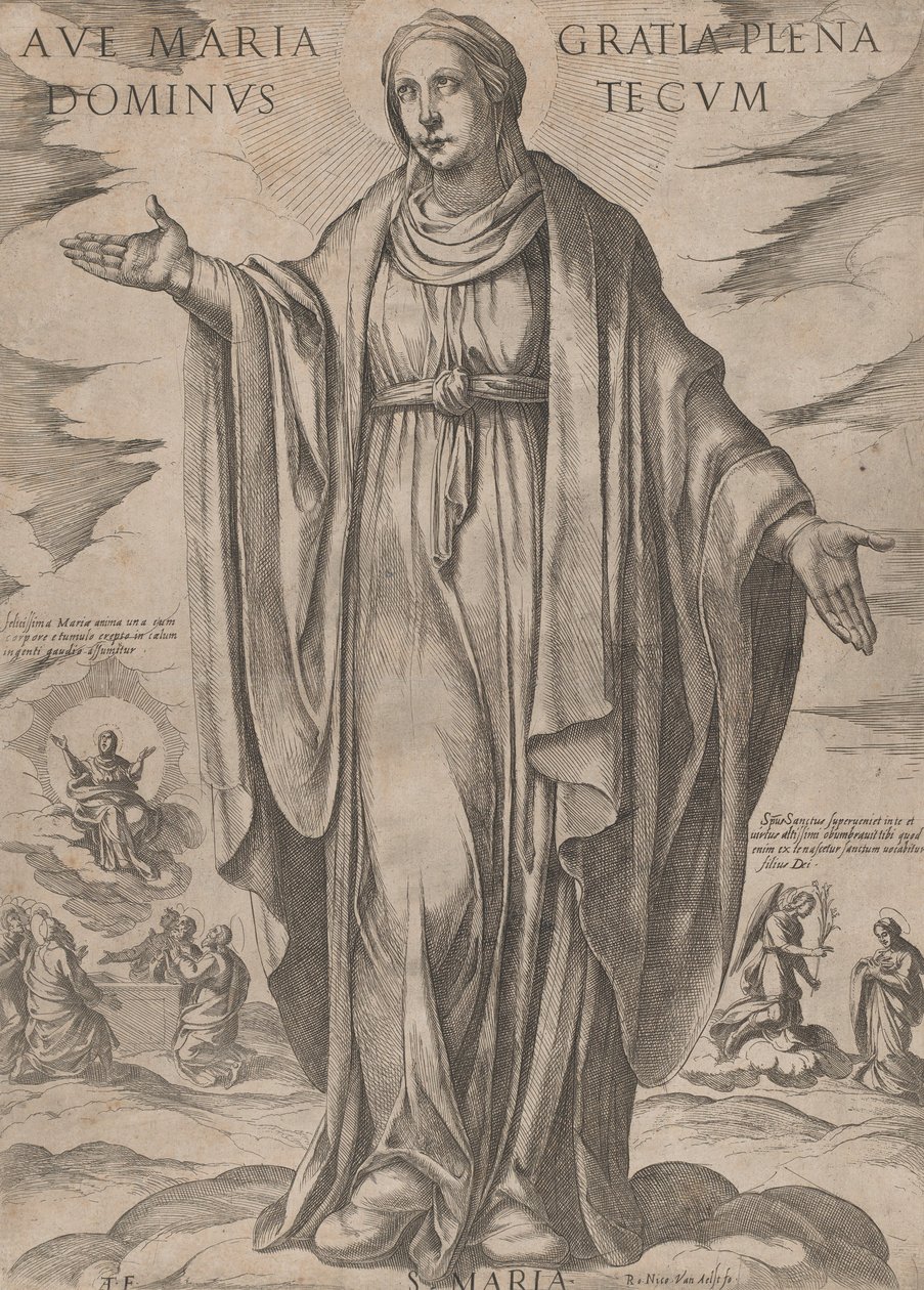A Szűz a „Krisztus, Mária és az apostolok”-ból, kb. 1590-kb. 1610. alkotó: Antonio Tempesta