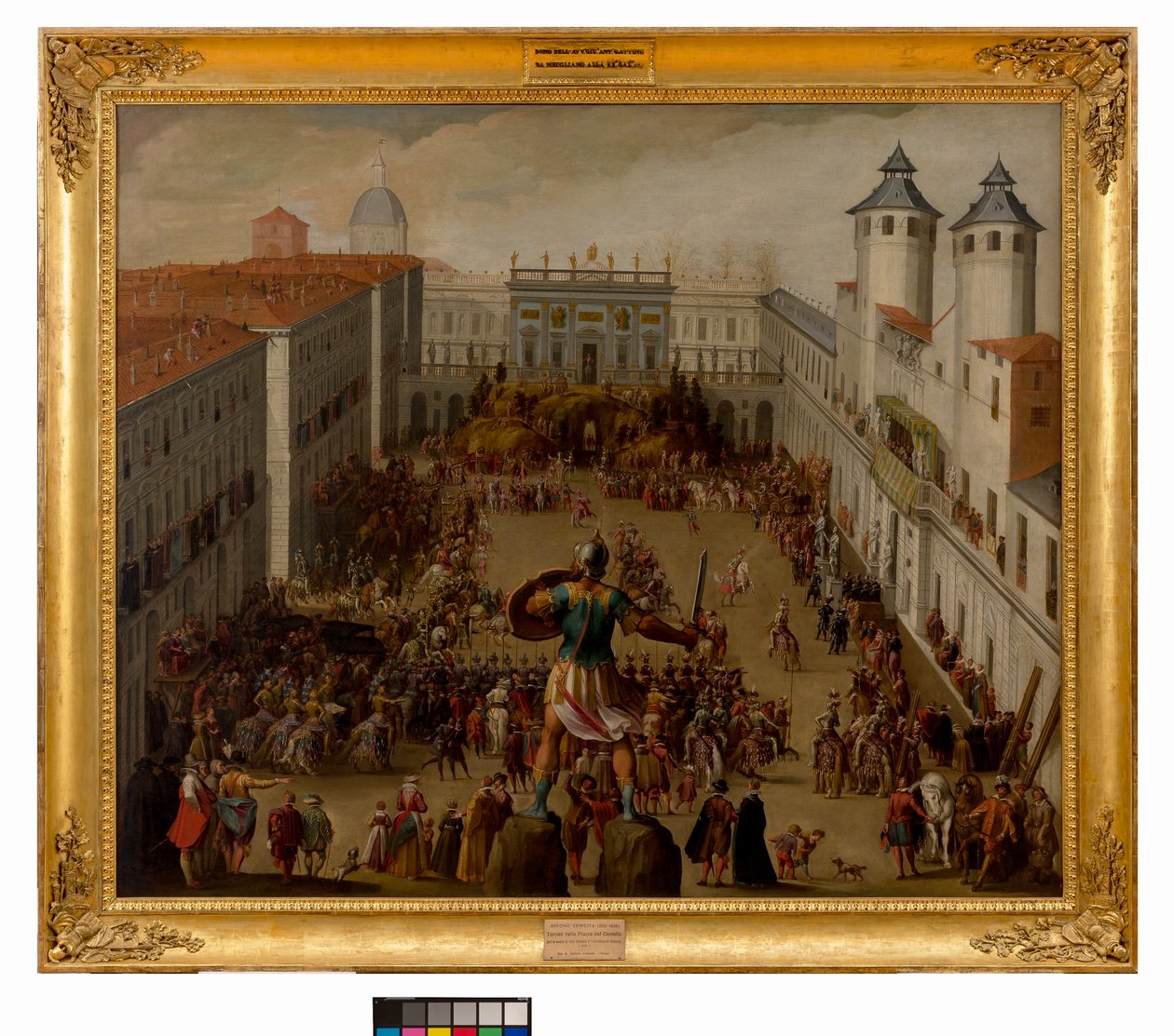Torna a Piazza del Castelloban, Torinóban, 1620 alkotó: Antonio Tempesta