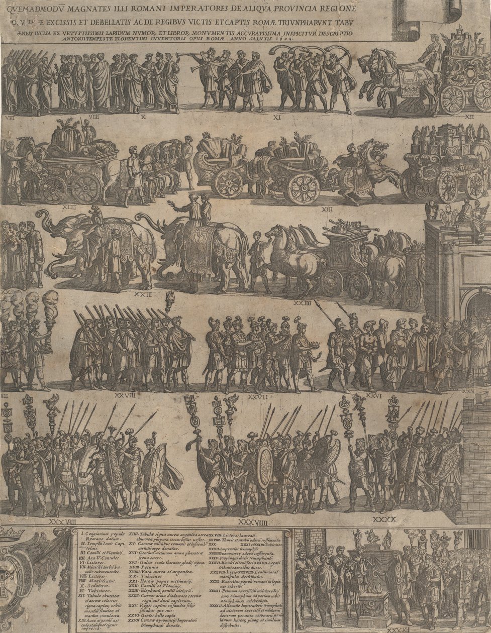 A római császár diadala, bal oldal, 1603. alkotó: Antonio Tempesta