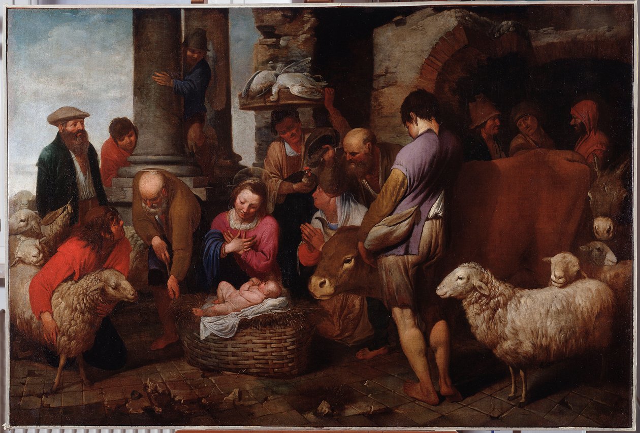 Antonio Travi (1608-1665) A mágusok imádása festmény, 17. századi Genes Musei di Strada Nuova (korábban Palazzo Bianco) alkotó: Antonio Travi