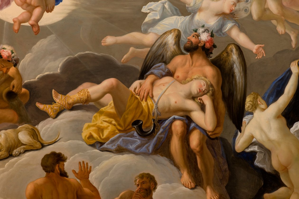 A király hálószobája, 1703-1705 körül (festett mennyezet) alkotó: Antonio Verrio