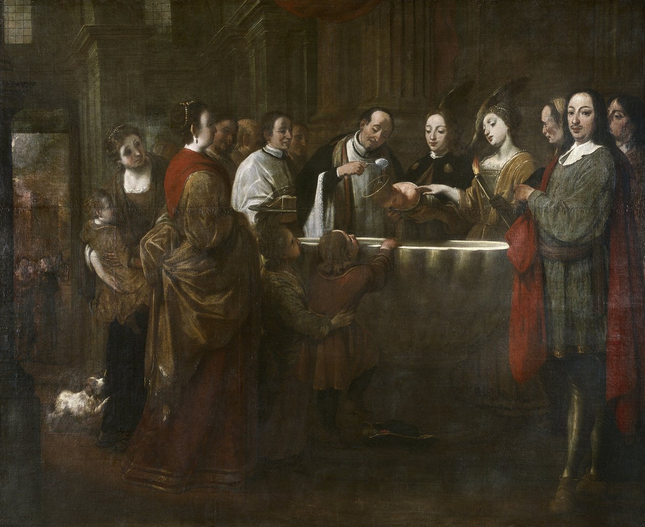 Szent Ferenc megkeresztelkedése, 1729-33 körül (olaj, vászon) alkotó: Antonio Viladomat
