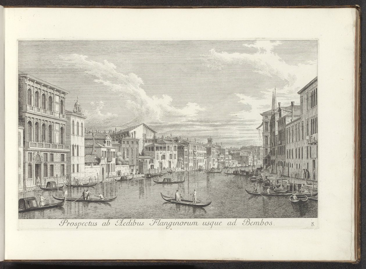 Gezicht op het Canal Grande és Palazzo Flangini te Venetië Kilátás a Flanginos házairól Bembosra (cím az objektumon) Velence városának leghíresebb képe az Antonius-csatorna 38 táblájáról, Antonio Vissentini által sárgarézre nyomtatva, három részletben alkotó: Antonio Visentini
