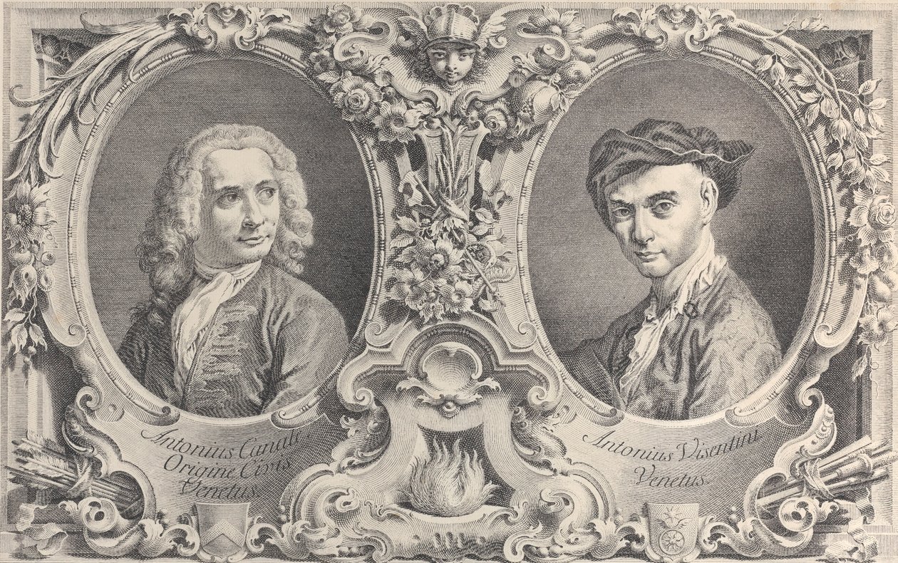 Canaletto és Visentini portréi, 1735., 1735. alkotó: Antonio Visentini