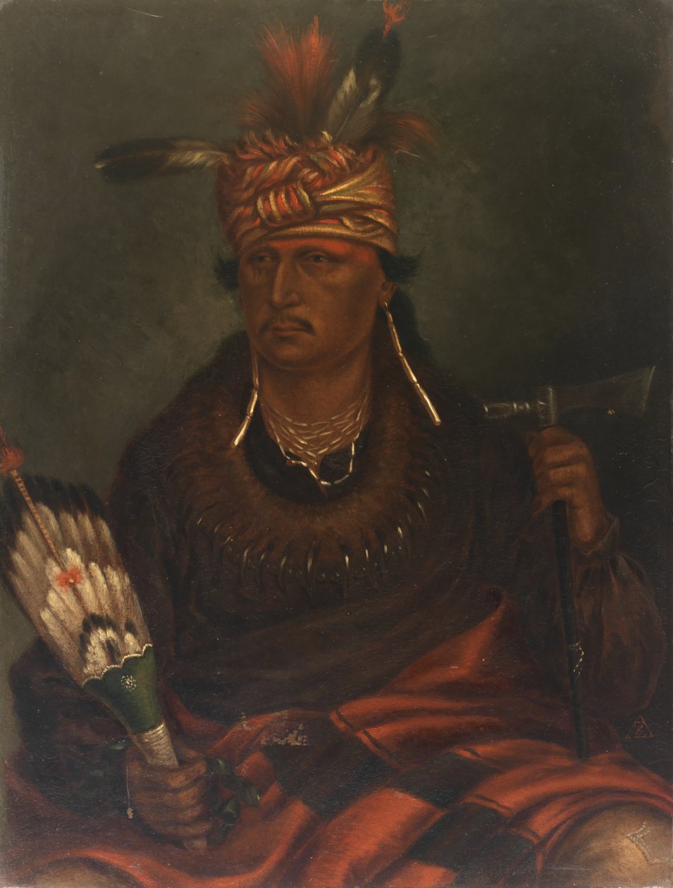 Chetan-woa-kutoa-mang A sólyom, aki sétálva vadászik, kb. 1887. alkotó: Antonio Zeno Shindler
