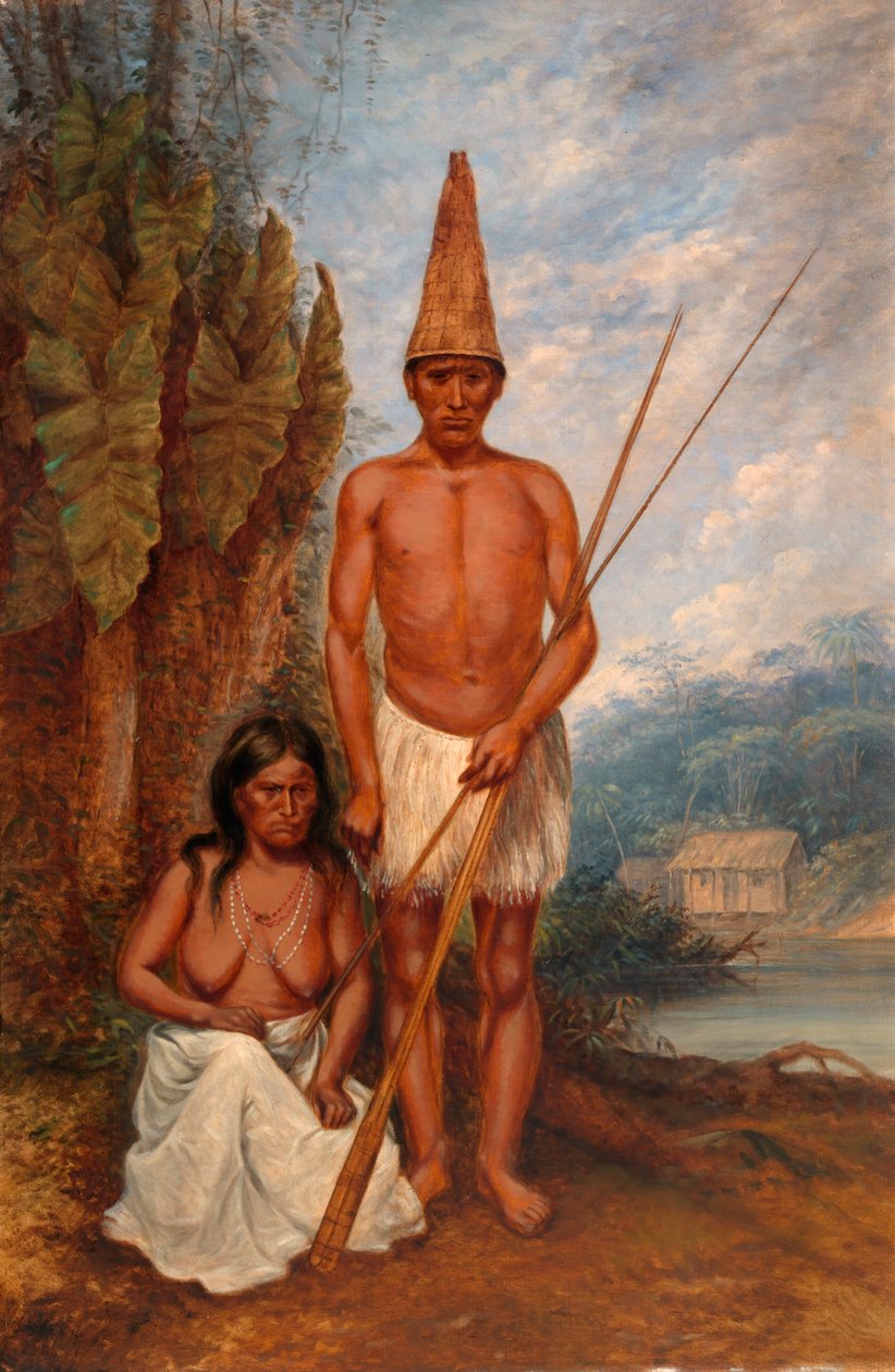 Omagua indiánok, kb. 1893. alkotó: Antonio Zeno Shindler