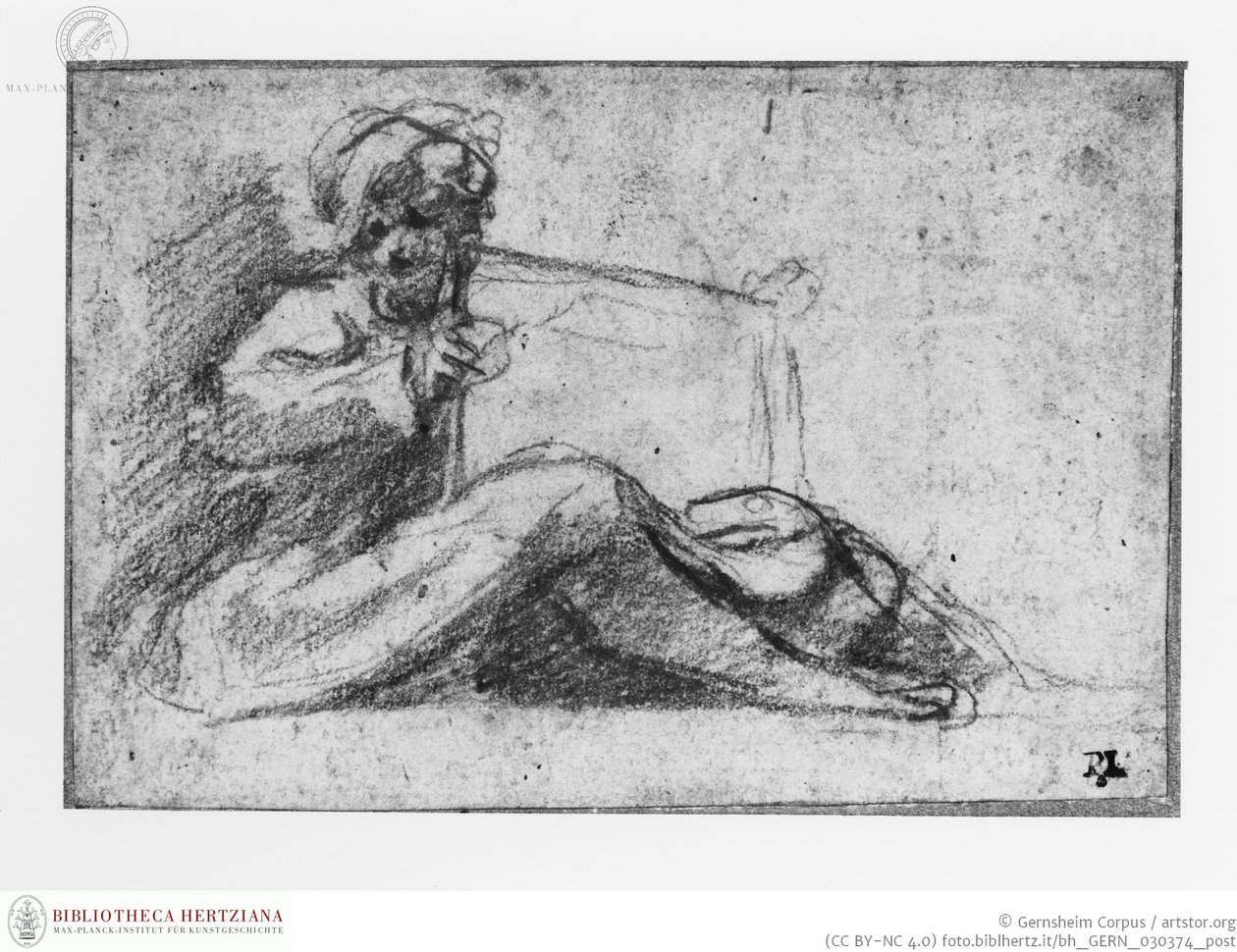Correggio - Ülő alak könyvvel, obj08025393 alkotó: Antonio da Correggio