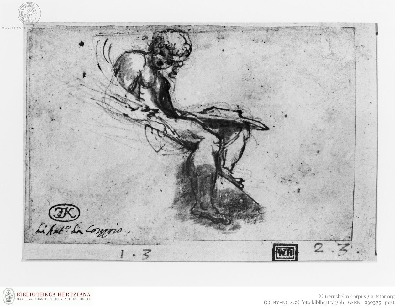 Correggio - Ülő figura könyvvel, obj08025394 alkotó: Antonio da Correggio