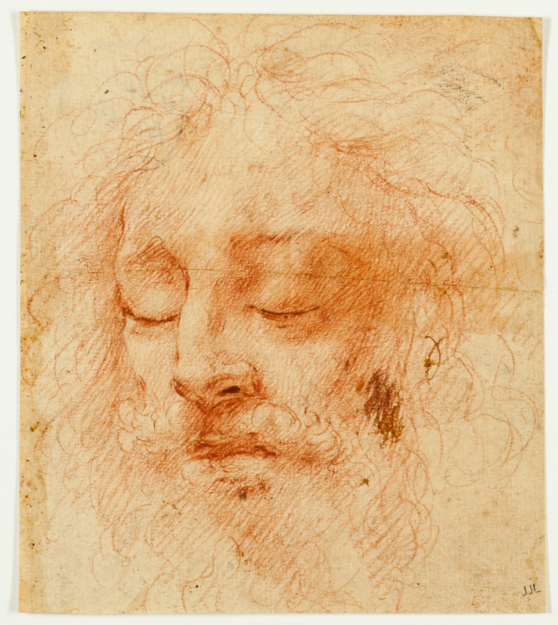 Egy alvó ember feje alkotó: Antonio da Correggio