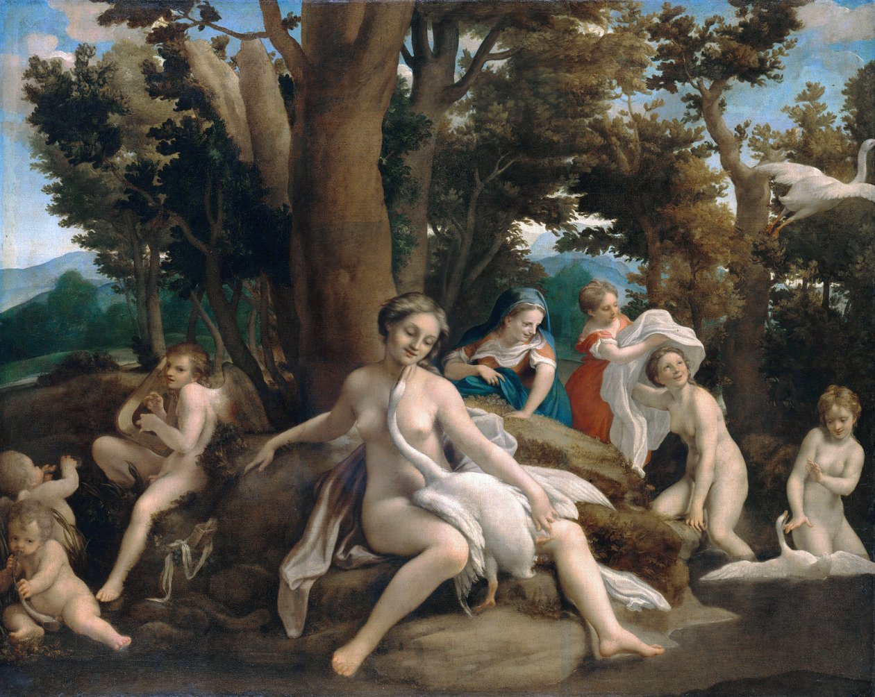 Léda és a hattyú alkotó: Antonio da Correggio