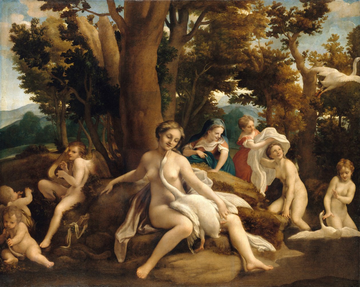 Léda és a hattyú alkotó: Antonio da Correggio