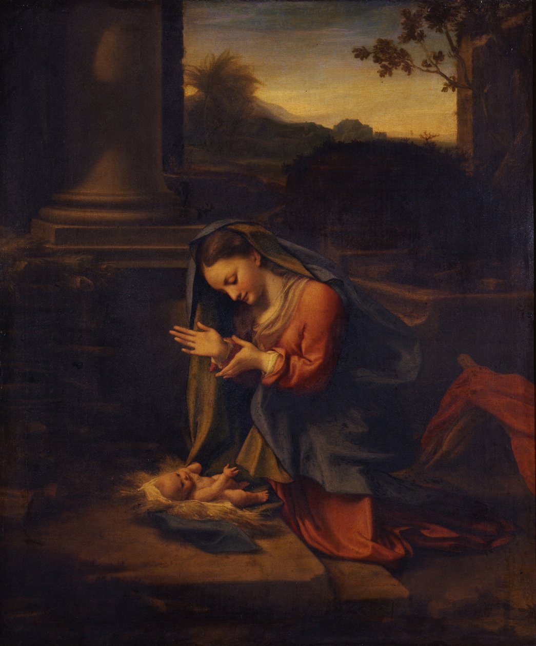 A gyermeket imádó Madonna c. 1525 alkotó: Antonio da Correggio