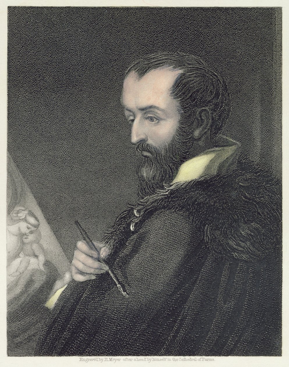 Önarckép, metszett Henry Meyer (1782-1847) kocsma. írta William Mackenzie alkotó: Antonio da Correggio