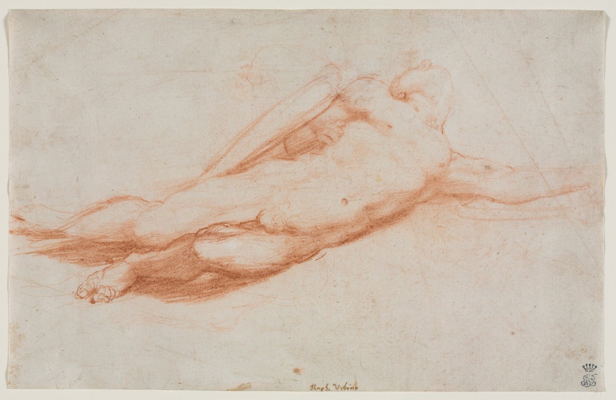 Egy elesett katona tanulmányozása, esetleg Saul megtérése..., c. 1525. alkotó: Antonio da Correggio