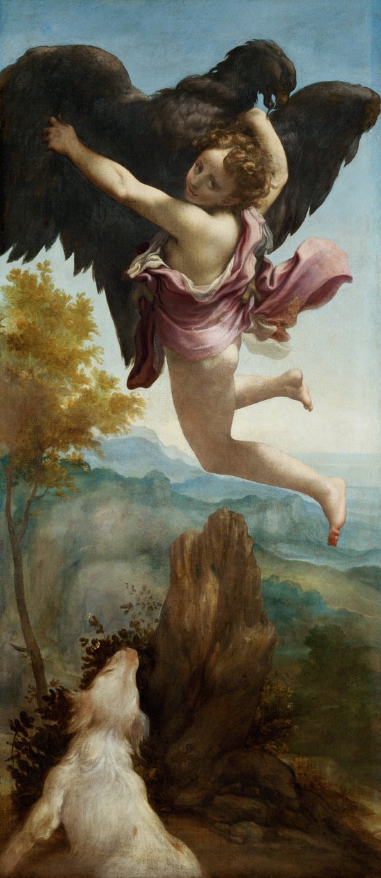 A Ganümédész elrablása alkotó: Antonio da Correggio