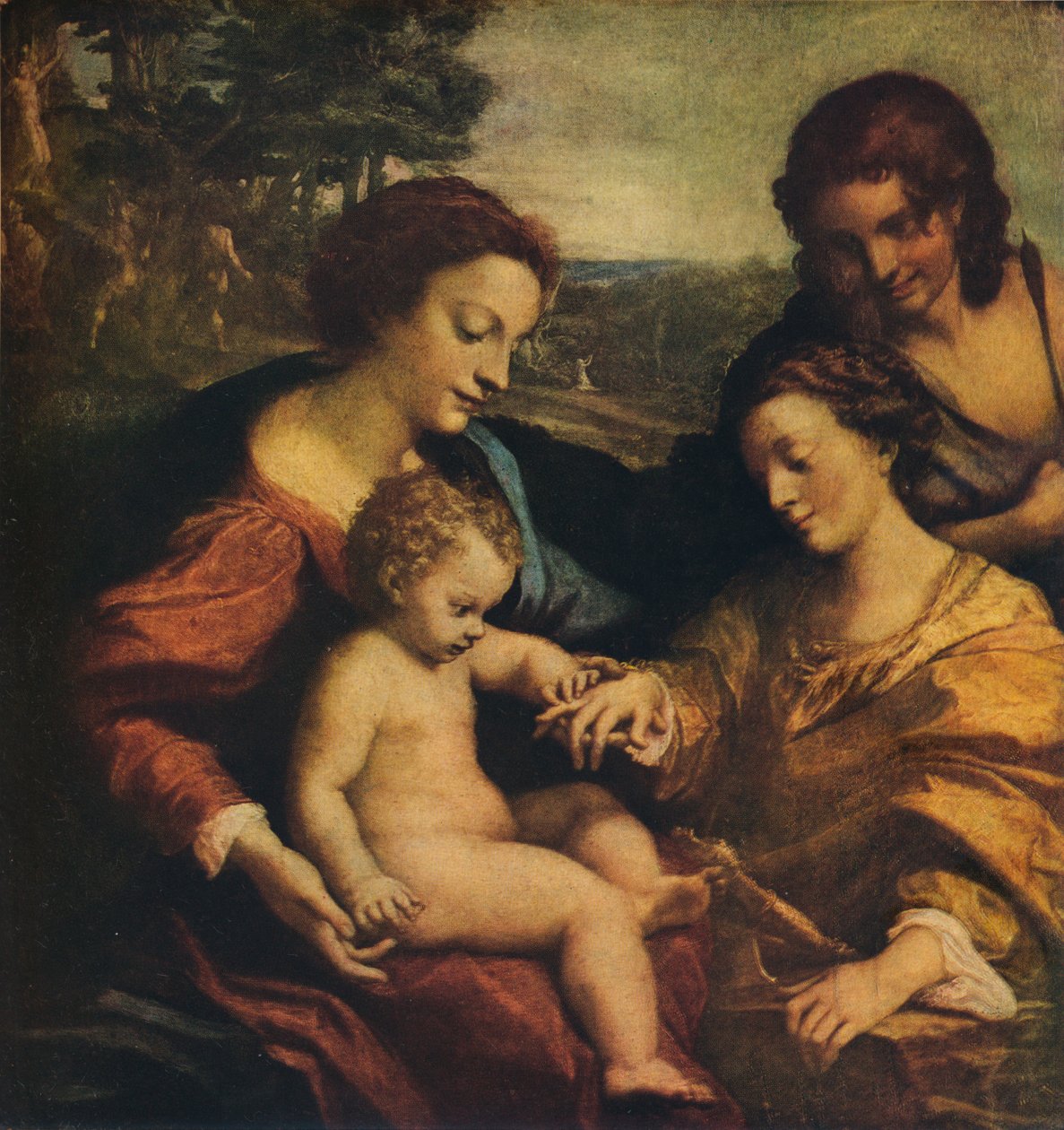 Szent Katalin misztikus házassága, 1526-1527. alkotó: Antonio da Correggio