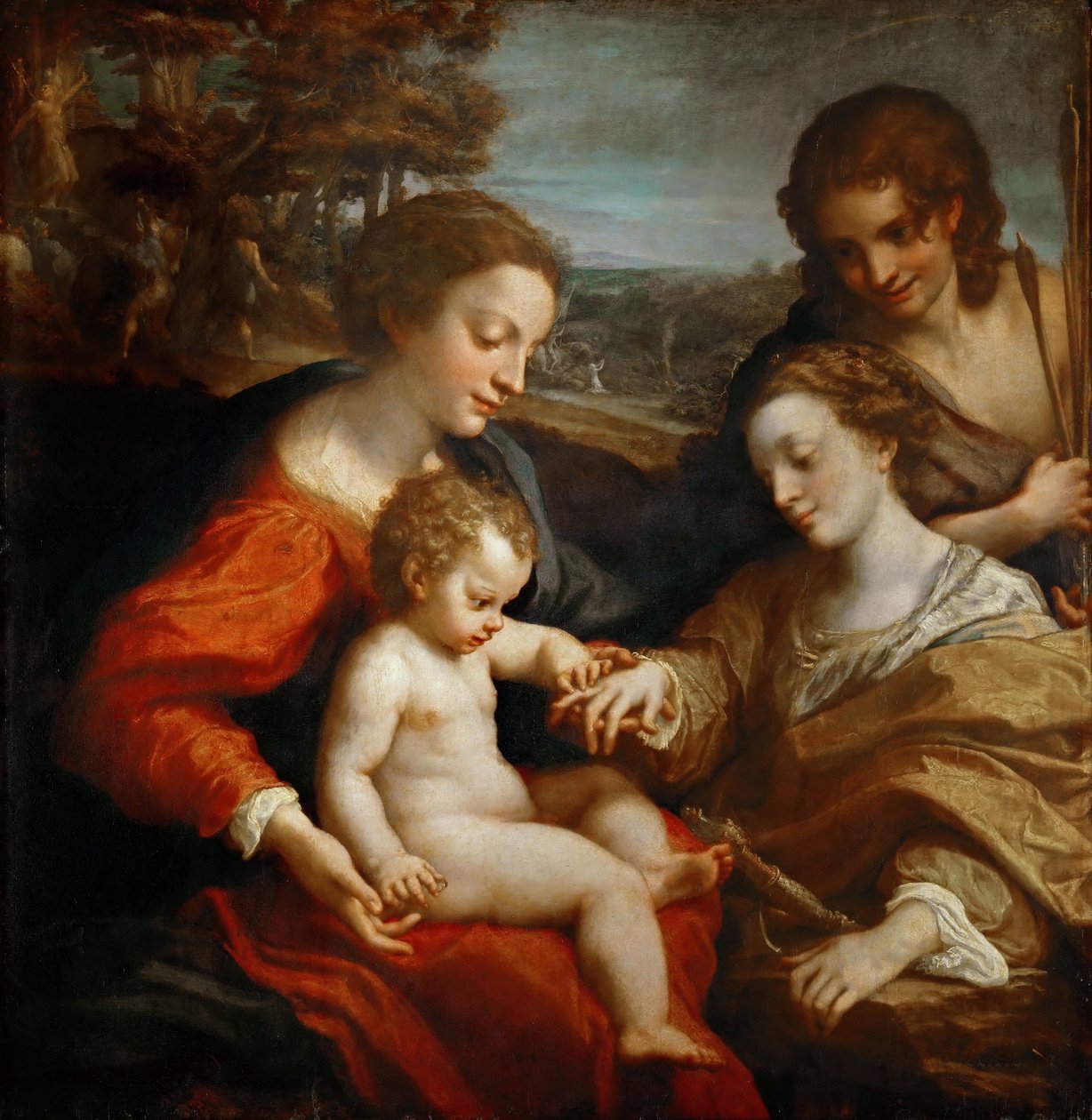 Szent Katalin misztikus házassága alkotó: Antonio da Correggio