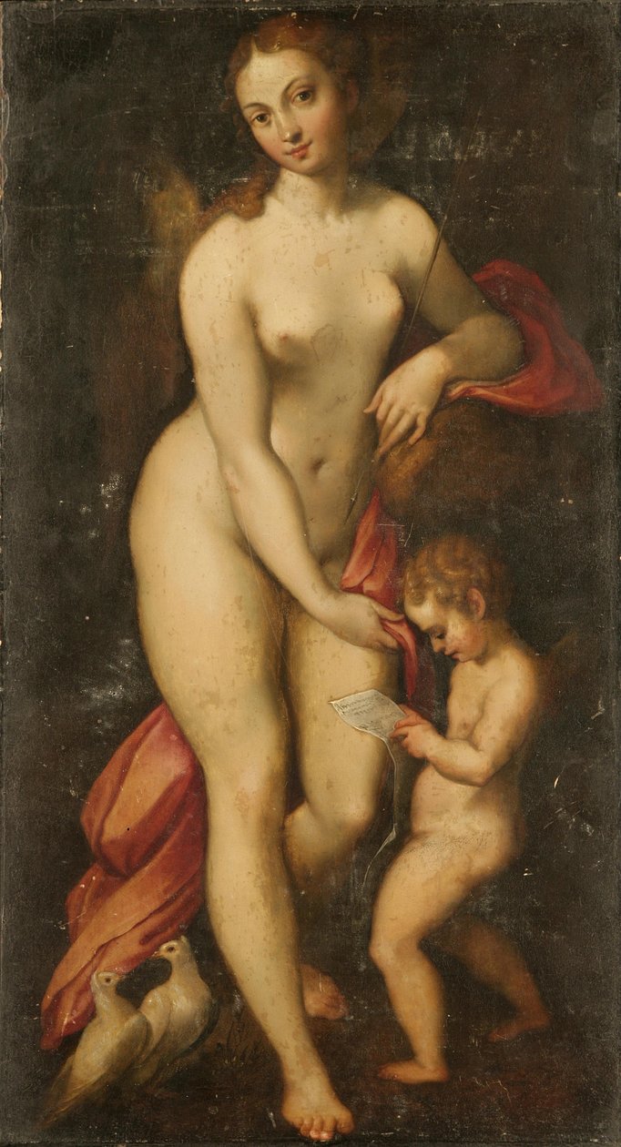 Vénusz és Ámor alkotó: Antonio da Correggio