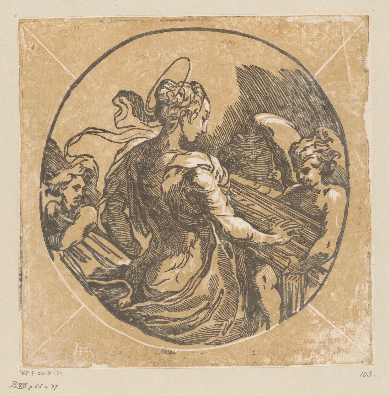 Szent Cecília zenész alkotó: Antonio da Trento (possibly)