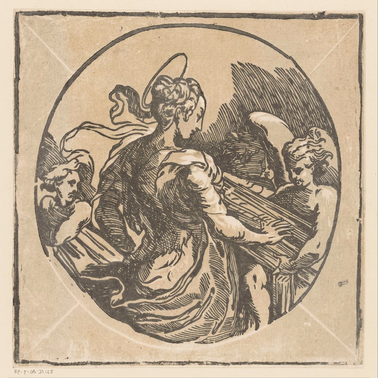 Szent Cecília zenész alkotó: Antonio da Trento (possibly)