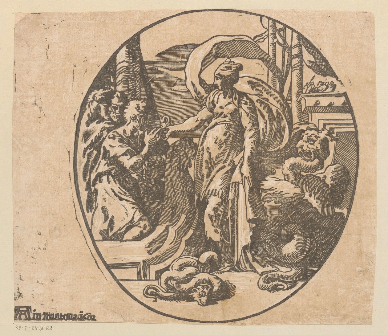 Odüsszeusz a Circe-szigeten alkotó: Antonio da Trento (possibly)