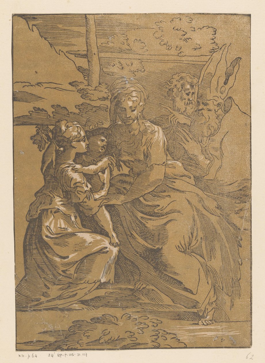 A női szent befogadja a gyermek Krisztust alkotó: Antonio da Trento (possibly)