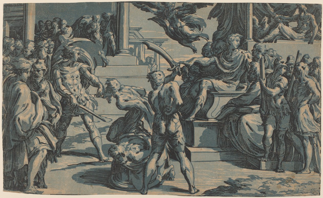 Szent Péter és Pál mártíromsága, c. 1530. alkotó: Antonio da Trento