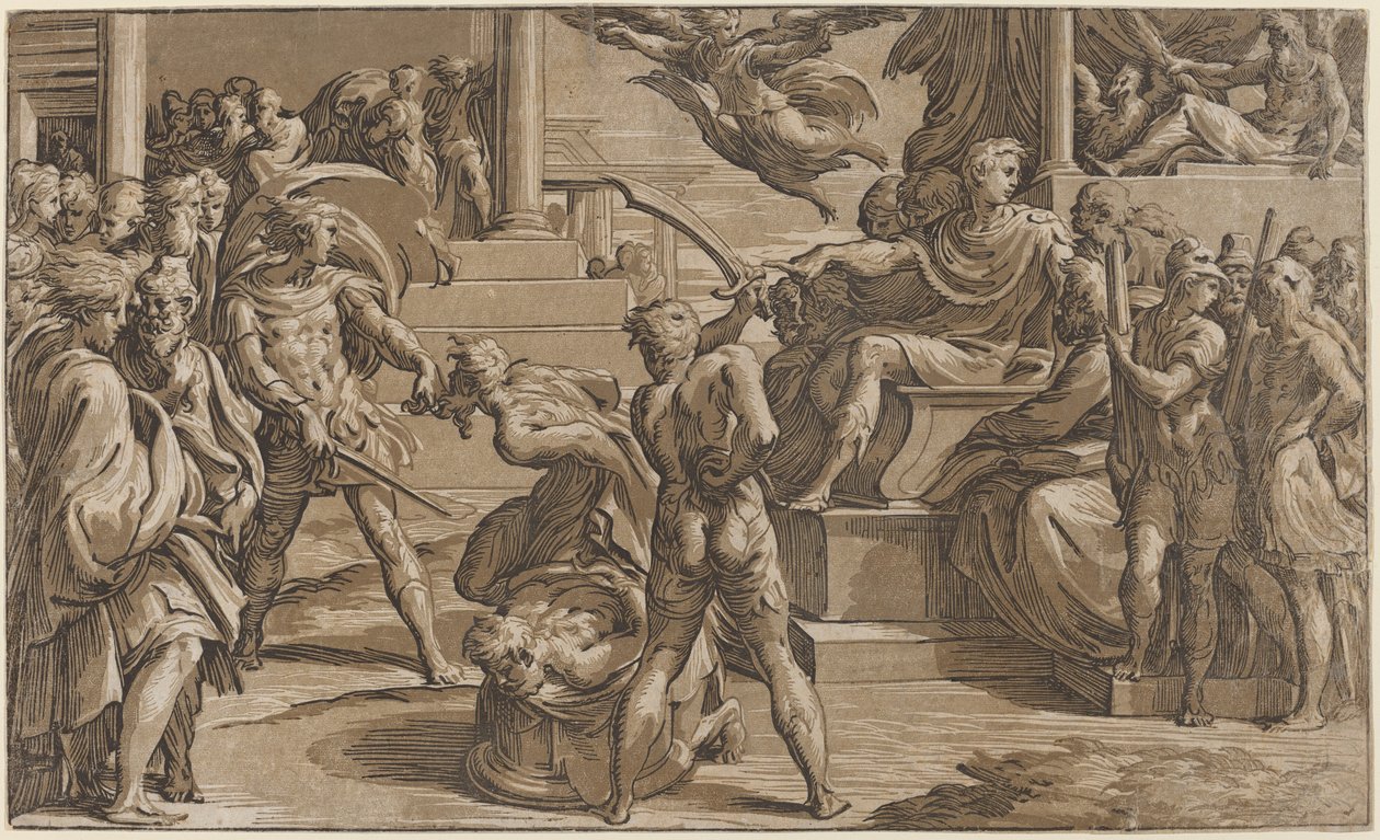 Szent Péter és Pál mártíromsága, c. 1530. alkotó: Antonio da Trento