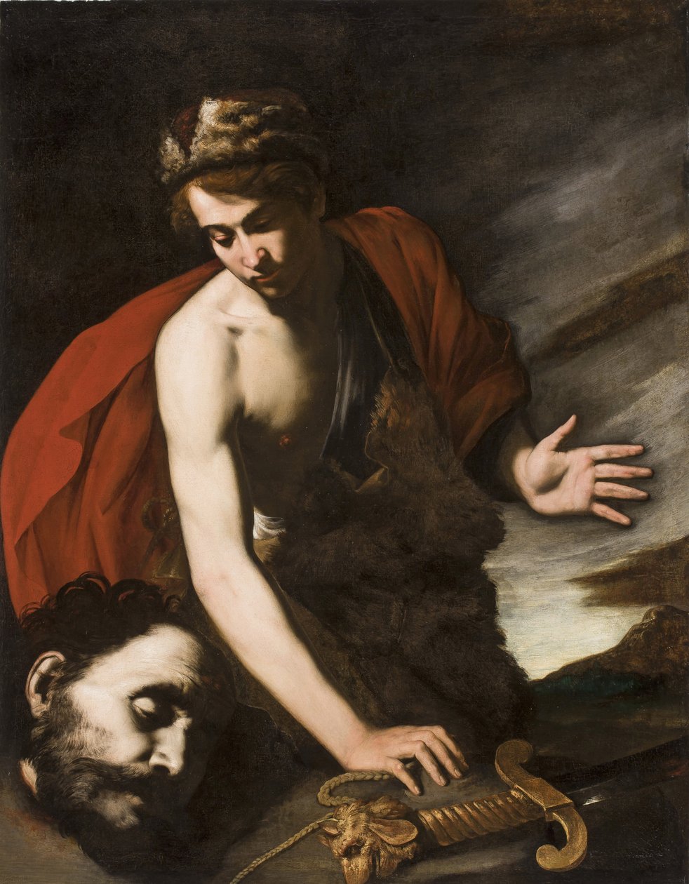 Dávid Góliát fejével, 1642-43 körül (olaj, vászon) alkotó: Antonio de Bellis