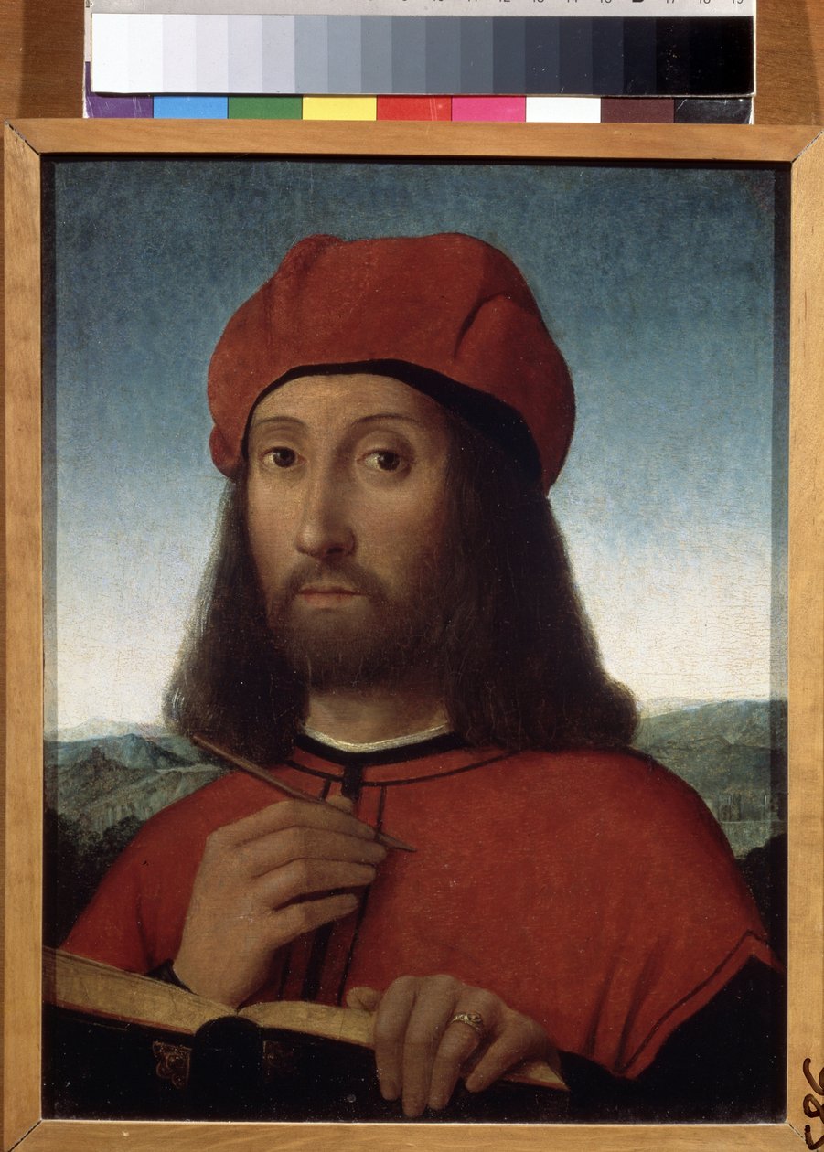 Portré egy férfi (Portré egy férfi). Antonello de Saliba (Antonio da Saliba) festménye (1467 körül-1535 után). Olaj, fa, 30 x 23 cm. Szicíliai művészet, olasz reneszánsz. Puskin Szépművészeti Múzeum, Moszkva. alkotó: Antonio de Saliba