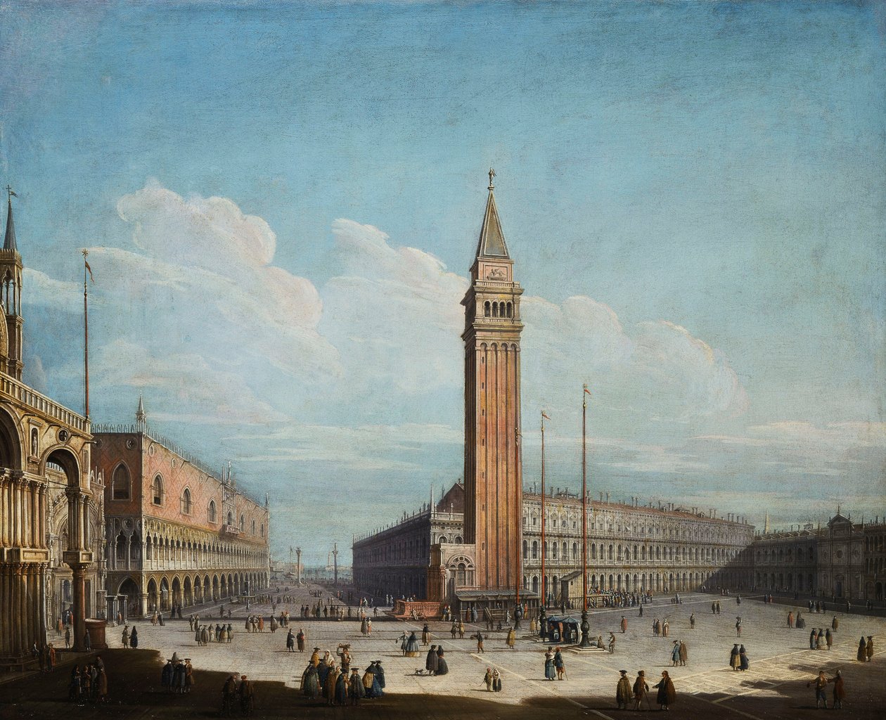 A Piazza San Marco és a Piazzetta, Velence, délnyugat felé nézve, 1741 alkotó: Antonio de dipi Joli