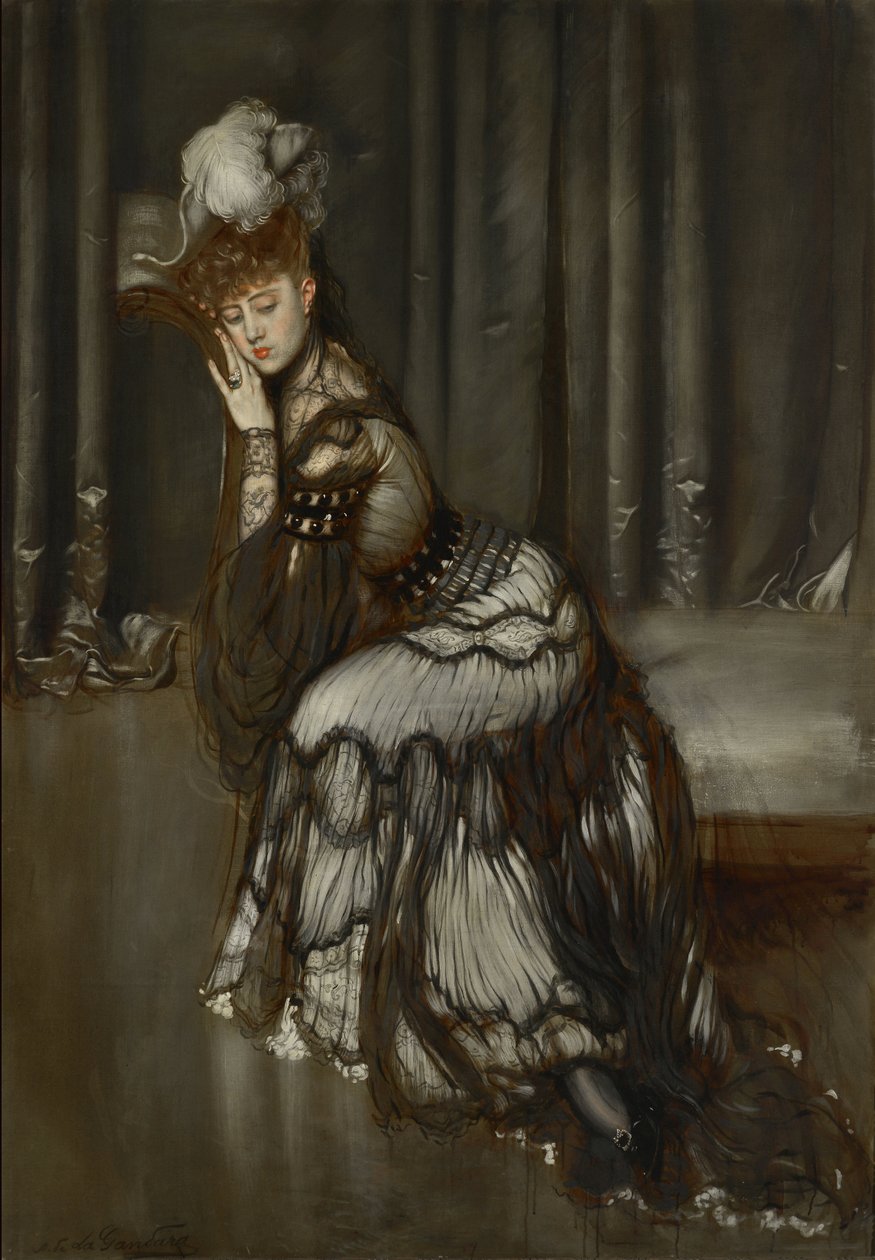 Madame Salvator portréja Antonio la Gandara (1861-1917) festménye alkotó: Antonio de la Gandara