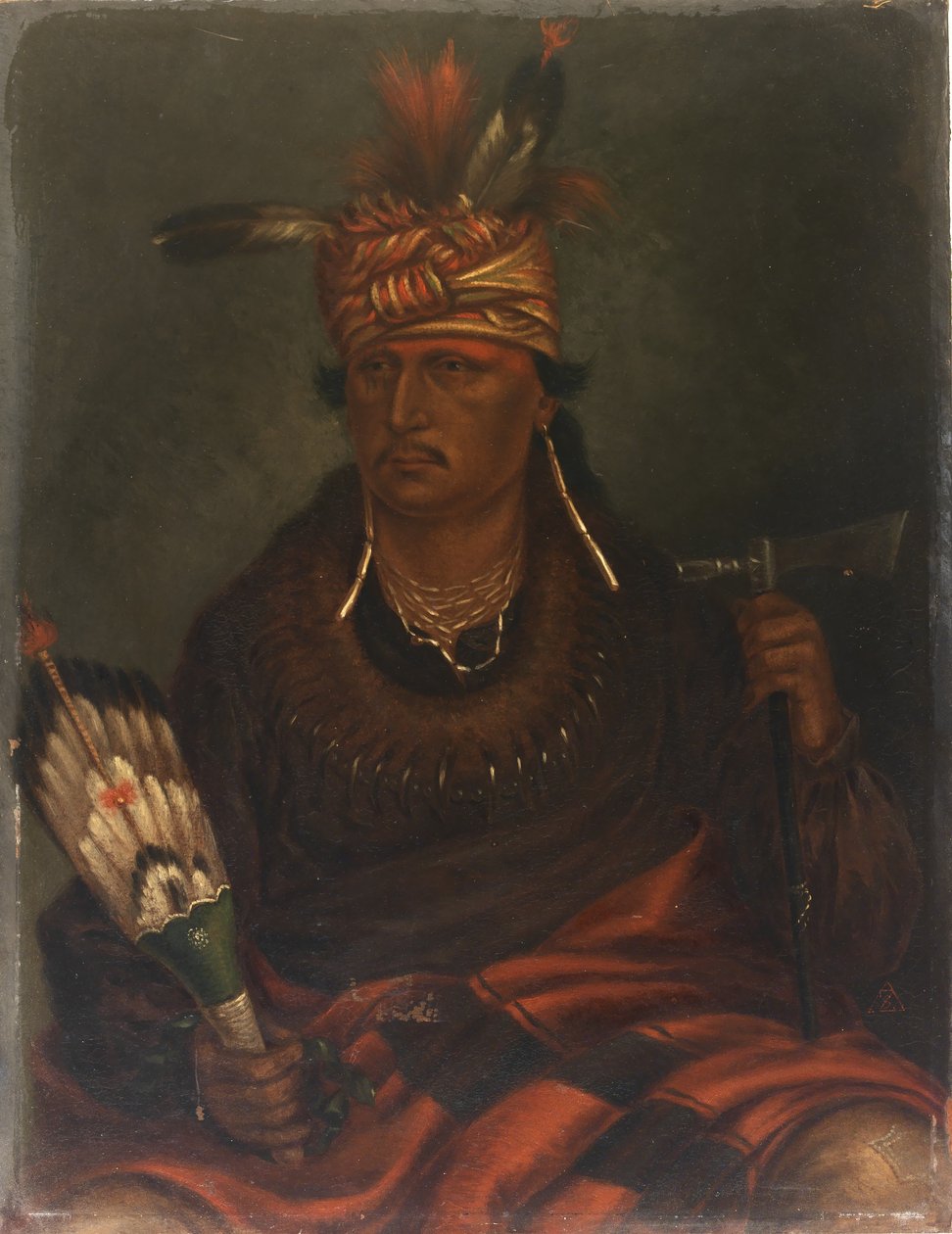 Chetan-woa-kutoa-mang (A sólyom, aki gyalogosan vadászik) alkotó: Antonion Zeno Shindler