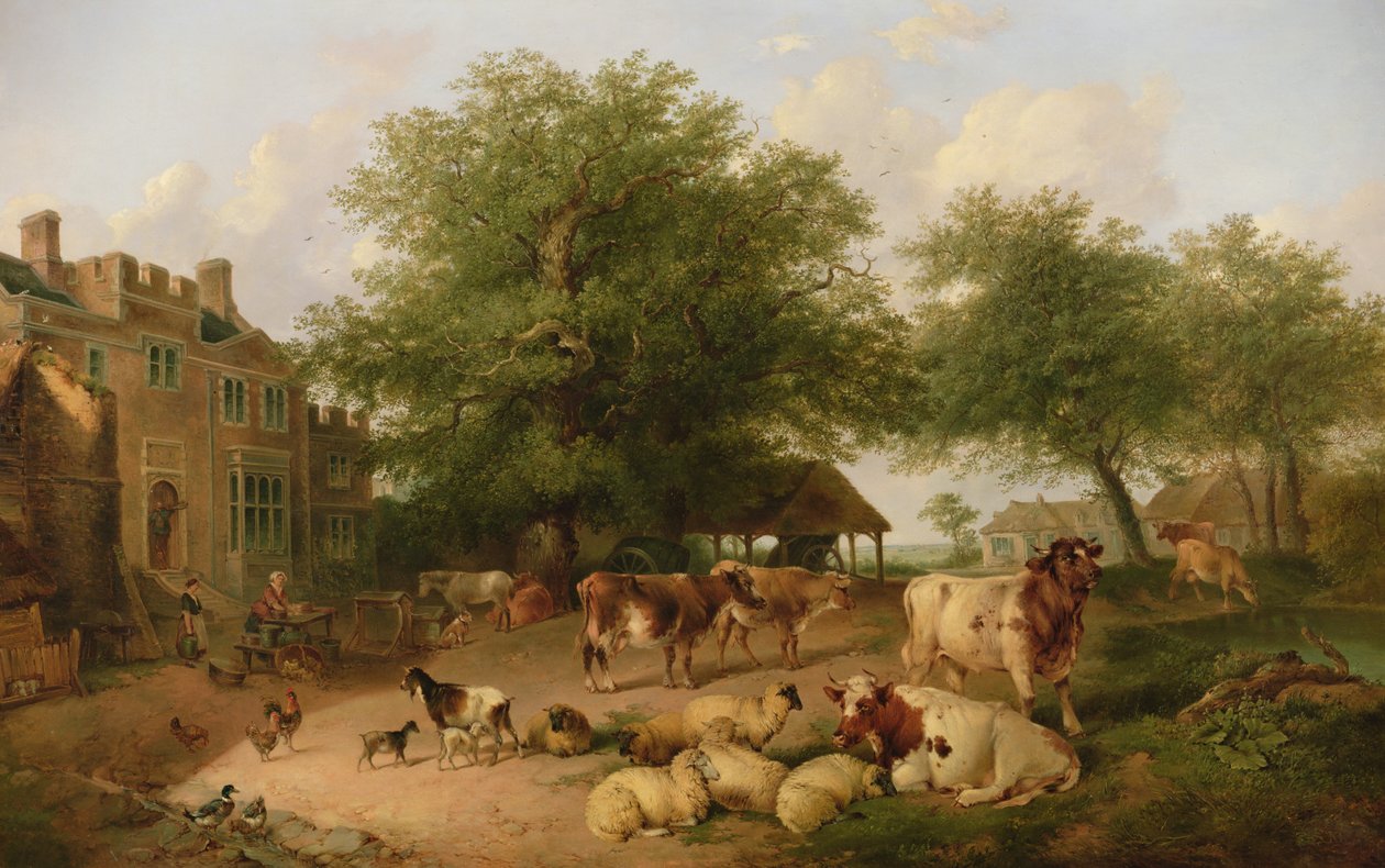 Farmyard jelenet alkotó: Antonius Josephus Madlener