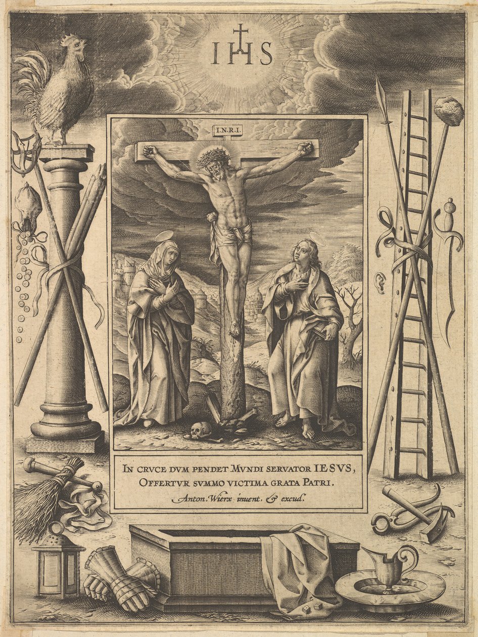Krisztus a kereszten, 1604 előtt. alkotó: Antonius Wierix