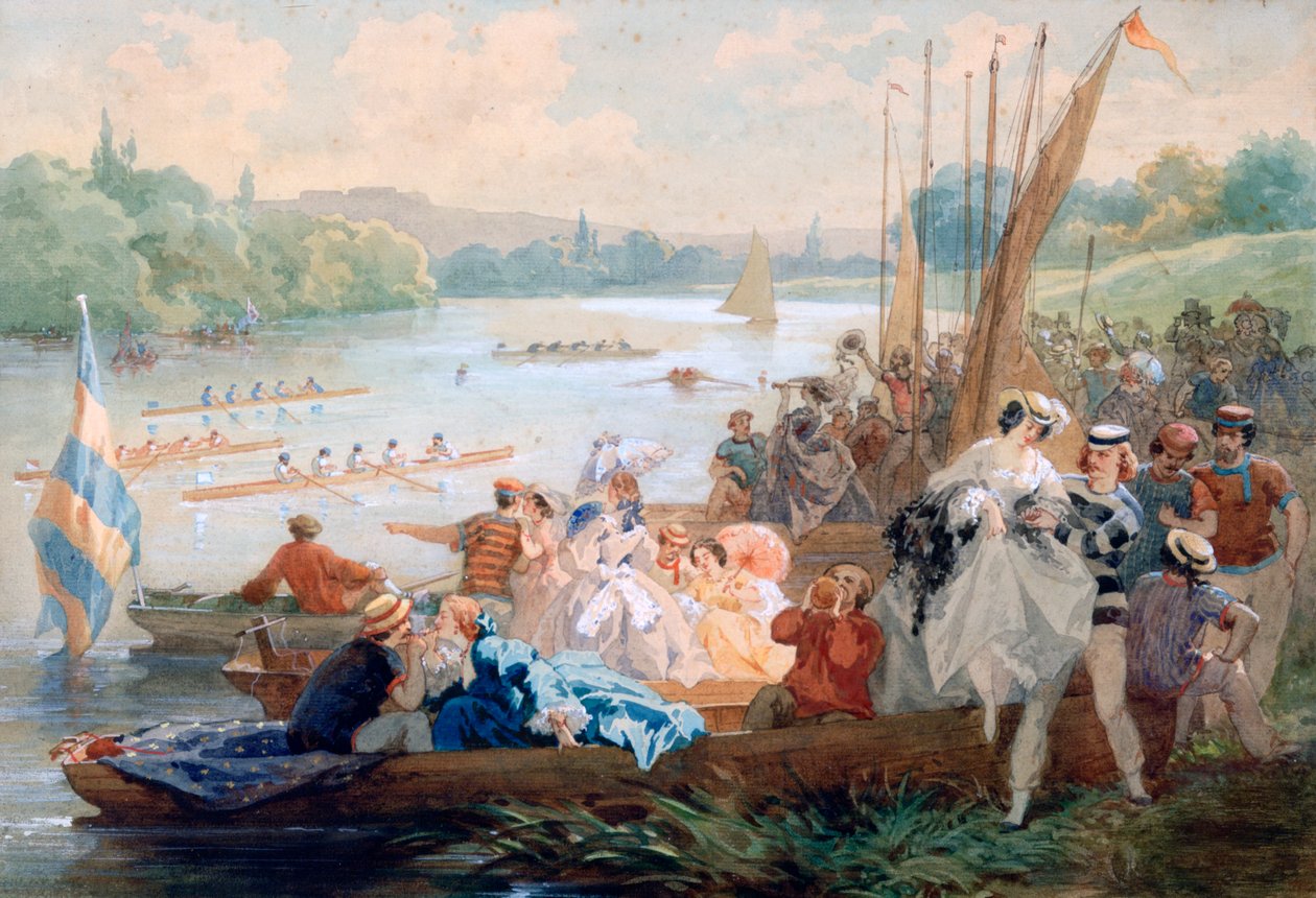 Regatta Asnieresben a Második Birodalom idején, 1868-1905 alkotó: Antony Paul Emile Morlon