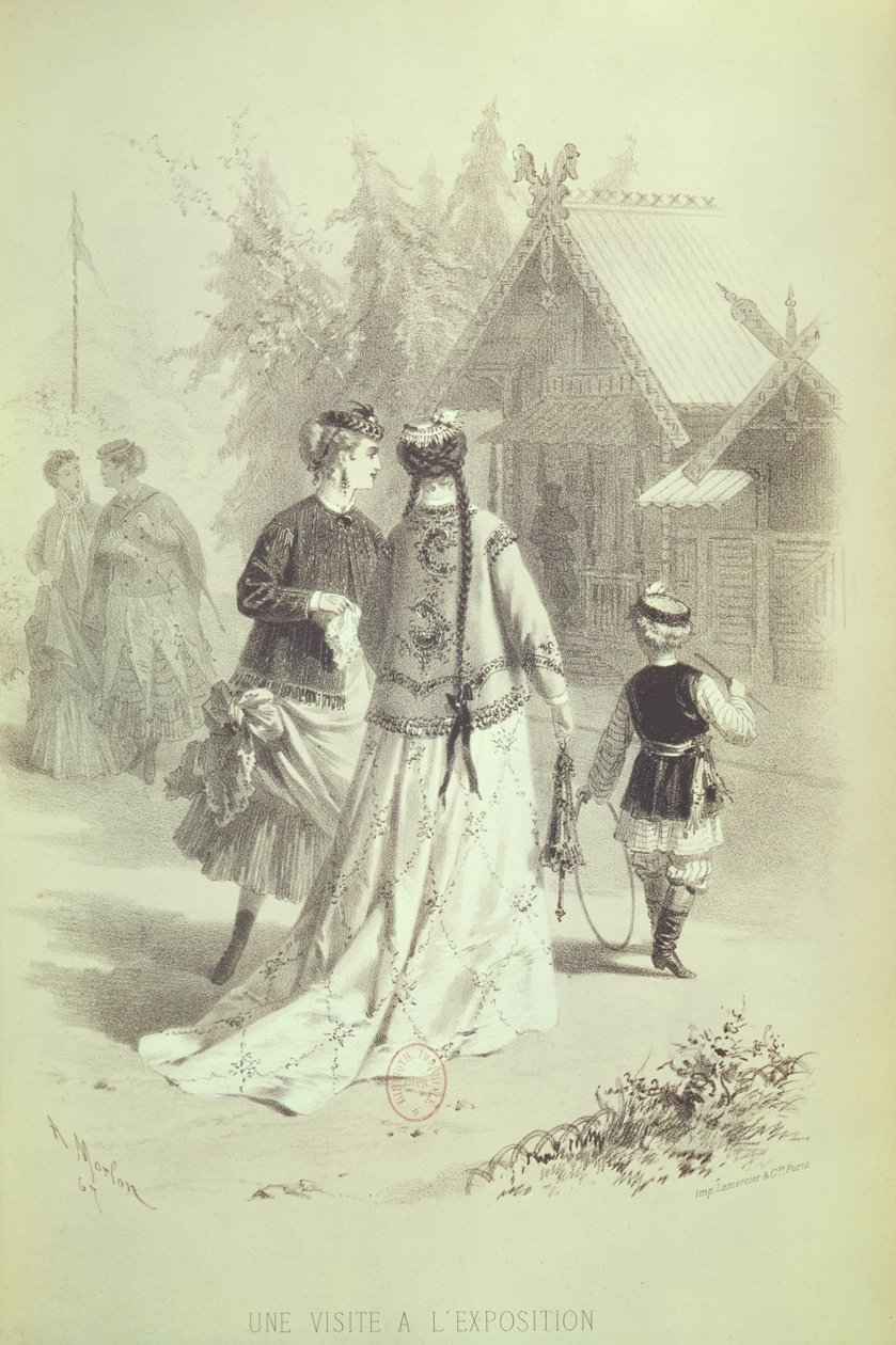 Látogatás a párizsi egyetemes kiállításon 1867-ben alkotó: Antony Paul Emile Morlon