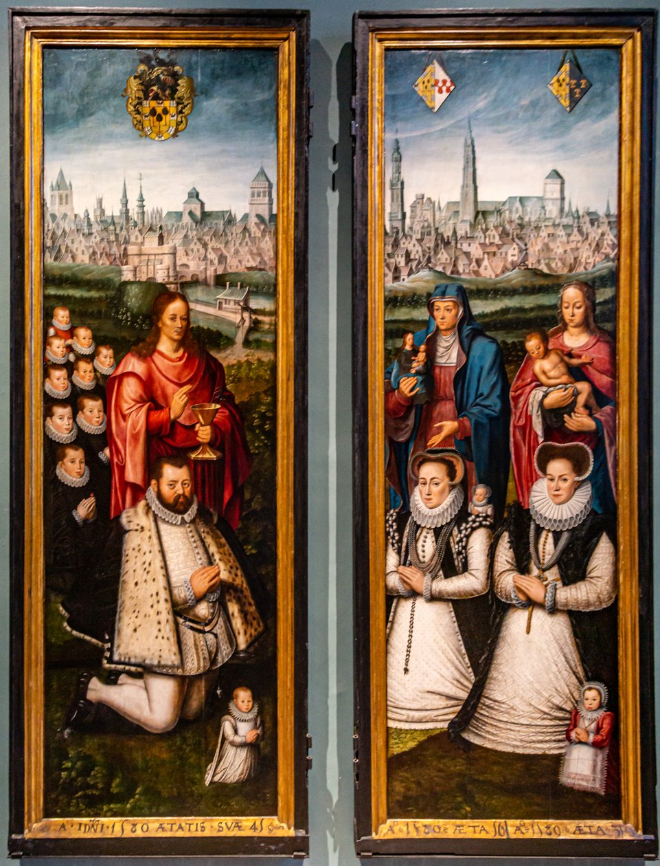 Juan II Pardo és feleségei, Anna Ingenieulandt és Maria Anchemann portréja alkotó: Antoon Claeissens