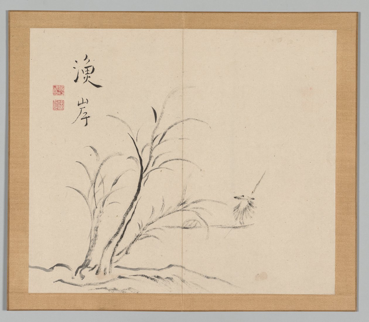 Double Album of Landscape Studies Ikeno Taiga után, 2. kötet, 26. levél, 18. század. alkotó: Aoki Shukuya