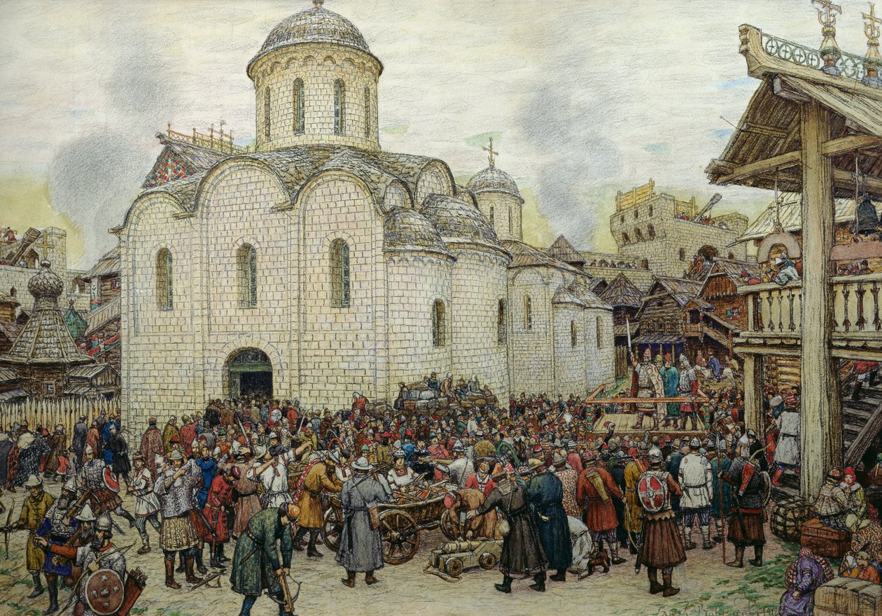A város védelme, 1918 alkotó: Apollinari Mikhailovich Vasnetsov