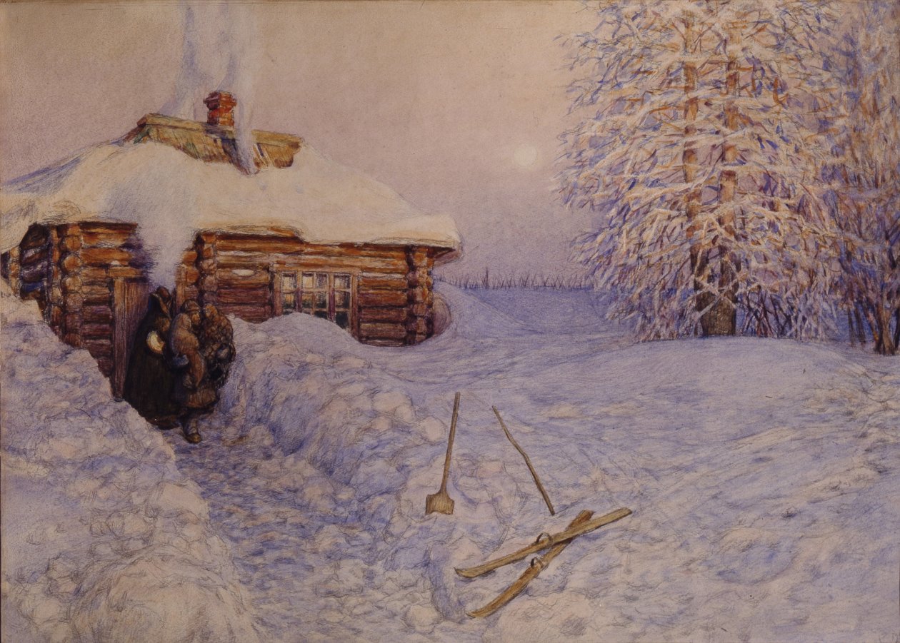 Banya télen, 1919 alkotó: Apollinari Mikhailovich Vasnetsov